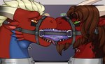 Rating: e
ID: 5568529
Date: 2025-05-13 02:30:17 -0400
Status: active
Score: 28
arti-ramon artist_name beard blonde_hair bodily_fluids bridle brown_hair cock_gag collar dildo dragon dripping duo european_mythology facial_hair feral gag gagged gagged_together green_eyes grivikindustries hair head_bondage head_crest headshot_portrait hi_res horn kyrdyrre_(character) male male/male male_penetrated markings metal_collar multicolored_body multicolored_eyes mythological_creature mythological_scalie mythology open_mouth penetration portrait red_body saliva saliva_drip saliva_on_dildo saliva_on_tongue scalie sex_toy spikes teeth teeth_showing text tongue tongue_out url western_dragon yellow_eyes post #5568529