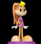 3d_(artwork) 3d_modeling 3d_print big_feet blonde_hair clothing digital_media_(artwork) dress ears_down feet female gloves hair handwear hi_res lagomorph leporid lola_bunny looking_sideways looney_tunes mammal pivoted_ears rabbit sillytoys smile solo teeth warner_brothers