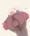 5:6 afro against_surface anthro anus arryn_(kureto) ass_on_glass backsack balls balls_on_glass balls_outline barely_visible_anus big_balls big_butt bottomwear bovid bulge butt butt_focus caprine chair chair_grab clothed clothing detailed_bulge digital_media_(artwork) ear_piercing faceless_character faceless_male femboy fur furgonomic_bottomwear furgonomics furniture genital_outline genitals glass glass_surface grabbing_object grey_clothing grey_leggings grey_legwear hair hi_res hoodie jewelry kureto leggings legwear low-angle_view male mammal on_glass penis penis_outline piercing pink_body pink_fur rear_view sheep simple_background sitting small_tail solo tail thick_thighs tight_bottomwear tight_clothing topwear translucent translucent_clothing white_background white_hair worm's-eye_view