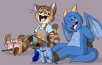 Rating: q
ID: 5453766
Date: 2025-03-24 14:30:55 -0400
Status: active
Score: 15
3_toes anthro barefoot bdsm blue_body bondage bound chai_willowherb chaoskomori clothed clothing dan_the_dragon digital_media_(artwork) domestic_cat dragon duo european_mythology eyebrows feathers feet felid feline felis fully_clothed hands_behind_back hi_res laugh male male_anthro mammal mythological_creature mythological_scalie mythology nude paws plantigrade raised_inner_eyebrows reptile restrained restraints scalie simple_background sitting soles submissive submissive_male tail tan_body tickle_torture tickling tickling_feet toe_restraints toes toes_tied western_dragon wings post #5453766