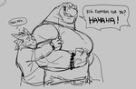 Rating: q
ID: 5617579
Date: 2025-06-02 22:56:00 -0400
Status: active
Score: 26
0rang3 anthro belt biped bracelet clock clothing dialogue dinosaur dragon english_text fist flexing horn jewelry male male/male monochrome muscular muscular_anthro muscular_arms muscular_male mythological_creature mythological_scalie mythology open_mouth pecs prehistoric_species reptile scalie shirt sketch solo speech_bubble teeth text thought_bubble topwear watch post #5617579