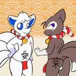 Rating: e
ID: 5567213
Date: 2025-05-12 15:15:18 -0400
Status: active
Score: 17
1:1 alolan_form alolan_vulpix anthro asian_clothing backsack balls bell bell_collar body_writing bottomwear brown_body brown_fur butt canid canine cjk_character clothing collar duo east_asian_clothing fox fundoshi fur generation_7_pokemon genitals hi_res japanese_clothing kohaku_(sleepyly) male mammal multi_tail nintendo pokemon pokemon_(species) presenting regional_form_(pokemon) sleepyly smug tail underwear writing_on_belly writing_on_butt post #5567213