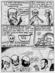 anthro black_and_white comic english_text female human james_m_hardiman lori_(jmh) mammal mephitid monochrome onyx_(jmh) skunk text traditional_media_(artwork)