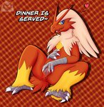 3_fingers anthro anus avian beak blaziken conditional_dnp feet female fingers generation_3_pokemon genitals hi_res itsdraconix nintendo pokemon pokemon_(species) pussy short_tail simple_background solo spread_legs spread_pussy spreading tail talon_hands talons text textured_background toes