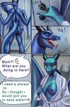 anthro bathrobe bathroom big_breasts breasts butt catpumpkin clothing comic dialogue dragon duo english_text entering_another's_shower european_mythology female hi_res horn incest_(lore) male male/female mother_(lore) mother_and_child_(lore) mother_and_son_(lore) mythological_creature mythological_scalie mythology non-mammal_breasts panties parent_(lore) parent_and_child_(lore) parent_and_son_(lore) robe scalie sex shower son_(lore) tail text underwear western_dragon