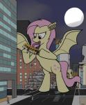 ambiguous_gender bat_pony biped bus city commercial_vehicle destruction equid equine falling female feral flutterbat_(mlp) fluttershy_(mlp) friendship_is_magic full_moon grimdark group hasbro hi_res horse human hybrid licking macro mammal moon my_little_pony night open_mouth pony public_transportation rapidstrike red_eyes tongue tongue_out trapped vehicle vehicle_for_hire