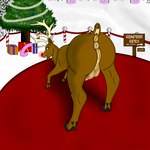 1:1 absurd_res anus big_butt butt christmas christmas_present christmas_tree deer dildo english_text feral from_behind_position gift hi_res holidays looking_back male mammal new_world_deer nude plant presenting presenting_hindquarters puffy_anus rear_view reindeer rudolph_the_red-nosed_reindeer sex sex_toy solo text tree winter zombifaction