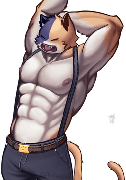 Rating: s
ID: 5658311
Date: 2025-06-21 14:41:15 -0400
Status: pending
Score: 7
abs absurd_res anthro artlietliet blue_bottomwear blue_clothing blue_pants bottomwear calico_cat clothed clothing domestic_cat epic_games eyes_closed felid feline felis fortnite fortnite:_battle_royale fur hi_res male mammal meowscles multicolored_body multicolored_fur muscular muscular_anthro muscular_male open_mouth pants pecs raised_arm simple_background solo stretching suspenders tail topless topless_anthro topless_male white_background yawn post #5658311