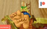 anthro applejack_(mlp) barefoot barn clothing equid equine feet female foot_fetish foot_focus footwear friendship_is_magic hasbro hay horse humanoid_feet mammal my_little_pony plantigrade pony pose robinthefox sitting socks soles solo toes