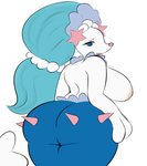 absurd_res anthro areola big_breasts big_butt breasts butt curvy_figure embarrassed female generation_7_pokemon hi_res looking_back marine nintendo nipples overweight overweight_anthro overweight_female plantedpot pokemon pokemon_(species) presenting presenting_hindquarters primarina short_stack solo thick_thighs voluptuous wide_hips