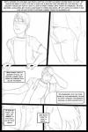 arania blush bodily_fluids bulge clothed clothing comic english_text erection erection_under_clothing eyes_closed genitals hair human human_only keith_(tcitw) male mammal masturbation monochrome not_furry penis solo sweat text the_cabin_in_the_woods_(arania)