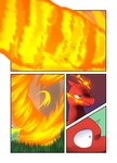 charmeleon comic darrow0 fire forest generation_1_pokemon hi_res nintendo plant pokemon pokemon_(species) tree