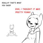 1:1 anthro canisfidelis comic dialogue digital_drawing_(artwork) digital_media_(artwork) domestic_cat duo english_text felid feline felis female holding_object male mammal simple_background text white_background