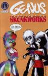 1998 anthro biped blue_eyes brown_eyes clothed clothing color_fur comic cover ear_piercing ear_ring female fur genus green_eyes group james_m_hardiman lori_(jmh) mammal mephitid multicolored_body multicolored_fur natasha_(jmh) onyx_(jmh) open_mouth piercing radio_comix ring_piercing skunk standing teeth tongue topless traditional_media_(artwork) white_body white_fur