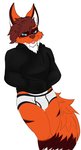 anthro black_clothing black_hoodie black_topwear briefs bulge clothing drawyourfursona fangs felid hi_res hoodie hoodie/briefs_meme ktdz13 male mammal meme meme_clothing sabertooth_(anatomy) simple_background solo standing teeth topwear unavailable_at_source underwear white_clothing white_underwear