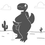 1:1 2024 3_toes aliasing animated anonymous_artist anthro balls belly big_belly blinking blush blush_lines bodily_fluids cactus cloud digital_media_(artwork) dinosaur dinosaur_(google_chrome) dripping empty_eyes erection eyes_closed feet genital_fluids genitals google google_chrome greyscale hands_behind_back male monochrome mouth_closed nude nude_anthro nude_male outside overweight overweight_anthro overweight_male pear-shaped_figure penis plant precum precum_drip precum_on_ground precum_squirt precum_string prehistoric_species reptile scalie short_playtime simple_background solo standing tail tail_motion tailwag tapering_penis tapering_tail theropod thick_thighs three-quarter_view throbbing throbbing_balls throbbing_penis toes tyrannosaurid tyrannosauroid tyrannosaurus tyrannosaurus_rex white_background wide_hips