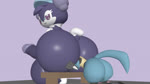 16:9 3d_(artwork) 3d_animation :3 ambiguous_gender animated anthro balls bent_legs big_balls big_butt big_penis biped blue_body blue_fur blue_markings bubble_butt butt butt_smother countershade_face countershade_fur countershade_hands countershading digital_media_(artwork) duo erection facial_markings featureless_feet feet fur furniture generation_4_pokemon generation_8_pokemon genitals glans half-closed_eyes hand_on_butt head_markings head_tuft hi_res huge_balls huge_butt huge_penis hyper hyper_balls hyper_butt hyper_genitalia hyper_penis indeedee larger_male looking_at_another looking_at_partner looking_back looking_back_at_another looking_back_at_partner loop lucario male male/ambiguous markings meowchan narrowed_eyes nintendo no_sound nude on_ground pawpads paws penis pokemon pokemon_(species) purple_background purple_balls purple_body purple_butt purple_eyes purple_fur purple_glans purple_penis rear_view semi-anthro short_playtime simple_background size_difference smaller_ambiguous smothering standing table tan_body tan_fur thick_thighs tuft webm white_body white_countershading white_fur white_markings widescreen