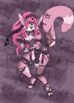 accessory anthro arrow_(weapon) bow_(weapon) ciara_(disambiguation) collar ear_piercing female fur hi_res leather piercing pink_body pink_fur ranged_weapon shebeast solo tail tattoo warrior weapon