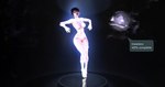 artificial_intelligence breasts convolute covering covering_body dark_background digital_creature eyes_closed female floating genitals glowing glowing_body hi_res human humanoid mammal nanite nanites nude open_mouth progress_display pussy squel