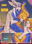 2019 anthro areola balls big_breasts bodily_fluids bodyguard_position breast_grab breasts canid canine clitoral clitoral_fingering close-up cobra comic curvy_figure dialogue digital_media_(artwork) duo english_text eyes_closed female female_penetrated fennec_fox fingering fox from_behind_position fur genital_fluids genitals hair hand_on_breast hi_res humanoid_genitalia humanoid_penis indoor_nudity indoor_sex inside ko-fi ko-fi_logo male male/female male_penetrating male_penetrating_female mammal mounting nipples non-mammal_breasts nude open_mouth orange_areola orange_nipples orange_pussy passionate patreon patreon_logo penetration penis pussy reptile scalie sex shen_(zummeng) snake standing standing_sex text text_box true_fox url vaginal vaginal_fingering vaginal_fluids vaginal_penetration voluptuous white_hair zaphira_(zummeng) zummeng