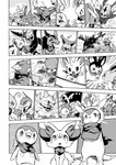 accelgor audino avian azumarill bodily_fluids breloom canid chespin chikorita chloe_(icma) comic crossed_arms delcatty dialogue eelektross eevee emolga fangs female fennekin feral fight floatzel garchomp generation_1_pokemon generation_2_pokemon generation_3_pokemon generation_4_pokemon generation_5_pokemon generation_6_pokemon golduck group heart_symbol heracross leavanny lir_(icma) liry_(icma) lopunny magcargo makotoo male mammal mienfoo mightyena minccino monochrome motion_lines mudkip nazuna_(icma) nintendo pachirisu piplup pmd:_icma pokemon pokemon_(species) pokemon_mystery_dungeon politoed poochyena right_to_left rinrin_(icma) roserade scarf scrafty servine seviper spike_chunsoft stra_(icma) surprise surprised_expression sweat sweatdrop teeth torchic turtwig twizel_(icma) zangoose