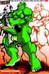 2005 english_text erection genitals green_body green_skin hi_res humanoid humanoid_genitalia humanoid_penis male muscular muscular_male nude orc penis solo text tomcat_(artist) towel trassk vein veiny_penis