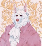 Rating: s
ID: 5341531
Date: 2025-01-30 22:20:03 -0500
Status: active
Score: 3
anthro canid canine canis clothing coat cravat empty_eye_sockets eyeless fur hi_res male mammal pink_clothing pink_coat pink_topwear rococo_clothing solo topwear tuft vonzent white_body white_fur wolf post #5341531