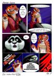 absurd_res anthro bear clothing comic dialogue digital_media_(artwork) dreamworks english_text felid female fur giant_panda hi_res kung_fu_panda lying male mammal master_po_ping master_tigress pantherine sabrotiger sitting speech_bubble text tiger undressing white_body white_fur