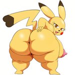 1:1 anthro anthrofied bent_over big_breasts big_butt breasts butt butt_focus butt_grab cosplay_pikachu_(character) female generation_1_pokemon hand_on_butt hi_res huge_butt looking_at_viewer looking_back nintendo nipples nude_edit pikachu pokemon pokemon_(species) pokemorph solo sssonic2 thick_thighs third-party_edit wide_hipped_anthro wide_hipped_female wide_hips yellow_body