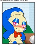 4:5 absurd_res anthro blush bow_only bow_tie english_text female generation_3_pokemon grass heart_eyes heart_symbol hi_res looking_at_viewer lustful_gaze minun neck_bow nintendo peach_(rodent_powered) plant pokemon pokemon_(species) pokemon_mystery_dungeon rodent_powered_(softestpuffss) smile softestpuffss solo spike_chunsoft stone_wall text wall_(structure)