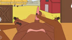 16:9 8bit_familiar animal_genitalia animal_penis animated anthro barn big_penis bodily_fluids bovid bovine bovine_genitalia bovine_penis cattle clothing cum expansion farm feral first_person_view gameplay_mechanics genital_fluids genitals growth hooves huge_penis human interactive_porn_game long_playtime lying male male_pov mammal masturbation masturbation_pov no_sound on_back orgasm penis precum solo tail torn_clothing transformation webm widescreen