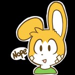 1:1 alpha_channel anthro bandage bandage_on_face lagomorph leporid male mammal oob oob_(character) rabbit simple_background solo speech_bubble transparent_background young young_anthro young_male