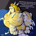 1:1 absurd_res after_sex anthro asgore_dreemurr balls beard big_balls big_butt big_feet big_moobs big_penis blonde_hair bodily_fluids body_hair boss_monster_(undertale) bovid butt butt_hair caprine cellulite cum cum_fart dialogue english_text excessive_cum excessive_genital_fluids facial_hair feet flaccid genital_fluids genitals ghost goat hair hairy hi_res horn huge_butt lactating long_ears looking_back male mammal mature_male moobs musk nipples overweight overweight_male penis possbooty smile solo spirit text undertale undertale_(series)