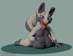 3_toes 3d_(artwork) 4_fingers anthro belly big_belly blender_(artwork) blender_eevee canid canine dally_the_skunk_fox digital_media_(artwork) feet fingers fox fur green_background green_eyes grey_body grey_fur hi_res hybrid male male/male mammal mephitid multicolored_body multicolored_fur nude questionable_aesthetics_(artist) short_stack simple_background skunk slightly_chubby solo tail toes two_tone_body two_tone_fur watermark