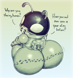 Rating: q
ID: 5623696
Date: 2025-06-06 01:57:15 -0400
Status: active
Score: 33
2025 alien antennae_(anatomy) armor astronaut_suit big_butt bitfly butt clothed clothing digital_media_(artwork) green_body green_monochrome green_skin headgear helmet hi_res huge_butt humanoid looking_back male mammal not_furry simple_background sitting sitting_on_ground solo space_reggy spacesuit text post #5623696