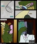 2017 anthro base_two_layout blockage_(layout) brush brushing brushing_teeth closet clothing colored comic contact_onomatopoeia different_sound_effects dragon english_text five_frame_image green_body green_scales hi_res horizontal_staggering horn if_hell_had_a_taste male muscular muscular_anthro muscular_male mythological_creature mythological_scalie mythology object_shot onomatopoeia psssh red_eyes scales scalie shirt shower_head skylar_fidchell solo sound_effects staggering_(layout) suit teeth text toothbrush topwear towel vertical_blockage viroveteruscy vowelless vowelless_sound_effect water yellow_body yellow_scales yellow_sclera