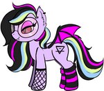 bat_pony clothing dashytrash eclipse_starlight equid equine fan_character female hasbro hi_res horn kandipop mammal membrane_(anatomy) membranous_wings my_little_pony shape_shifter simple_background solo thick_thighs tobifireflies wings