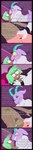 absurd_res alpha_channel anthro balls blush blush_lines border bottomwear bottomwear_pull bovid boxers_(clothing) briefs_pull caprine caprine_demon clothing clothing_pull comic darkened_genitalia darkened_glans demon dialogue duo english_text female genitals glans glitter_goat goat_demon green_hair grin hair heart_symbol hi_res horn human long_image male mammal motion_lines penis pubes roleplay shane_frost size_difference smile tall_image text thomas_(all_that_glitters) transparent_border underwear underwear_pull undressing wings yellow_eyes