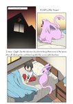 absurd_res comic duo eeveelution english_text espeon eudetenis female feral generation_2_pokemon hi_res human male mammal nintendo open_mouth pinheadchains pokemon pokemon_(species) text yawn young