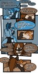 1:2 2018 anthro biped canid cobalt_(tatsuchan18) collar comic detailed_background dialogue duo english_text fur hair hi_res male mammal open_mouth spade_(tatsuchan18) speech_bubble standing tatsuchan18 text