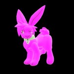 1:1 2024 3d_(artwork) alpha_channel ambiguous_gender collar collar_only corey_(jackrabbit) digital_media_(artwork) feral glistening glistening_eyes head_tuft heart_symbol jackrabbit_(artist) lagomorph leporid letter mammal nude paint_3d_(artwork) paws rabbit raised_leg scut_tail short_tail smile solo standing tail tail_tuft tuft