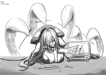 Rating: s
ID: 4304121
Date: 2023-09-20 21:33:10 -0400
Status: active
Score: 7
2014 animal_humanoid big_breasts bite biting_lip breast_rest breasts cephalopod cephalopod_humanoid clothed clothing digital_media_(artwork) female hair holding_object humanoid kraken kraken_(mge) long_hair lutherniel mammal mammal_humanoid marine marine_humanoid model_kit modelling mollusk mollusk_humanoid monochrome monster_girl_(genre) monster_girl_encyclopedia ship_in_a_bottle simple_background smile solo suction_cup tentacles white_background post #4304121