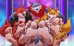 16:10 3rdharleyjoe 5_fingers 5_toes absurd_res anthro barefoot basil_(dragon_ball) bergamo canid canine canis claws dragon_ball dragon_ball_super feet fingers foot_fetish foot_focus foot_play fur group hi_res humanoid_feet lavender_(dragon_ball_super) male male/male mammal plantigrade toe_claws toes trio widescreen wolf wrinkled_feet wrinkles