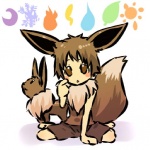 1:1 alternate_species brown_hair canid canine cosplay duo eevee feral generation_1_pokemon hair hitec human humanized male mammal nintendo pokemon pokemon_(species)