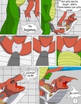 anal anal_penetration anthro anus bandai_namco black_penis comic crocodile crocodilian crocodylid dialogue digimon digimon_(species) digital_media_(artwork) dragon duo erection forced genitals guilmon half-erect hector21314 humanoid_genitalia humanoid_penis male male/male male_penetrated male_penetrating male_penetrating_male mythological_creature mythological_scalie mythology nude penetration penis rape reptile scalie sex spanish_text swimming_pool tail text thick_penis translated