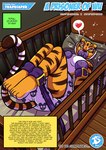 absurd_res ageplay anthro bottomwear clean_diaper clothed clothing comic crib diaper diaper_fetish diaper_only digital_media_(artwork) dreamworks english_text felid female fur hi_res infantilism kung_fu_panda looking_at_viewer lying mammal master_tigress object_in_mouth on_back pacifier pacifier_in_mouth pantherine roleplay solo tail text tiger topless trapdiaper underwear wearing_diaper