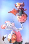 Rating: s
ID: 4639753
Date: 2024-03-05 13:13:07 -0500
Status: active
Score: 6
2024 2:3 3_toes ambiguous_gender animancer barefoot basketball bat blep brown_body brown_fur clothed clothing dipodid duo exindiv eye_contact eyewear eyewear_on_head feet female_(lore) fingerless_gloves fur gloves goggles goggles_on_head green_eyes handwear hi_res holding_object jerboa jersey looking_at_another luck_(animancer) male_(lore) mammal paws rodent scarf shirt sport sportswear spread_toes subsurface_scattering toes tongue tongue_out topwear white_body white_fur wings post #4639753