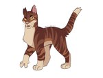 4:3 barkfur_(artist) domestic_cat fan_character felid feline felis feral hi_res male mammal simple_background solo warriors_(book_series) white_background