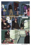 6_panel_comic anthro asinus background_character backpack black_text clothed clothing comic dialogue digital_media_(artwork) donkey english_text equid equine eyewear female glasses group hi_res lewis_(mariart) male mammal mariart science_fiction text