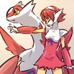 1:1 alternate_species clothing cosplay dress duo female feral generation_3_pokemon hair hitec human humanized latias legendary_pokemon mammal nintendo pink_hair pokemon pokemon_(species) pokemon_trainer red_clothing red_dress white_clothing white_dress yellow_eyes